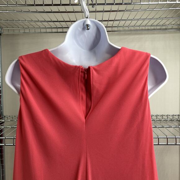 Lauren Ralph Lauren Womens Coral Layered Tunic Dress Size 14 Flowy Summer Beachy - Picture 11 of 13